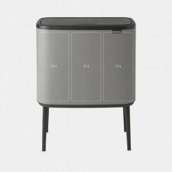 Brabantia Bo Touch Bin Affaldsspand 3 X 11 Liter - Mineral Concrete Grey