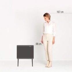 Brabantia Bo Touch Bin Affaldsspand 3 X 11 Liter - Mineral Concrete Grey