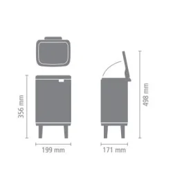 Brabantia Bo Affaldsspand Hi 4 liter - Sort