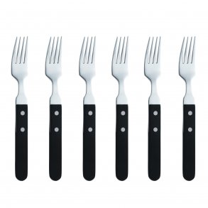 Amefa 6 Pizza Og Steakgafler Sort 