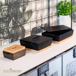 Dutchdeluxes Ovnfast Fad Rektangulr Mellem, Sort Mat