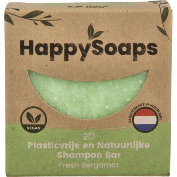 HappySoaps - Fresh Bergamot Shampoo Bar (70 g)