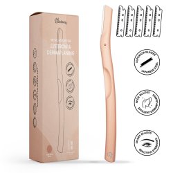 Bamboozy Metal Dermaplaning jenbryns- og Ansigtsskraber  Rose Gold