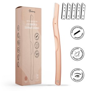Bamboozy Metal Dermaplaning jenbryns- og Ansigtsskraber  Rose Gold