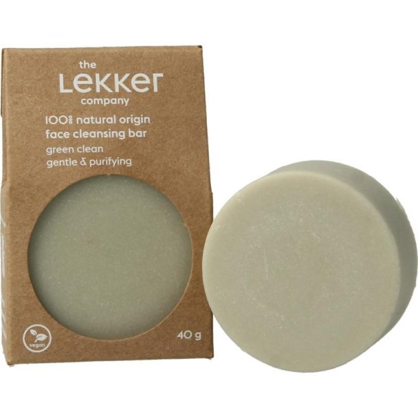 Lekker Green Clean Face Cleansing Bar 40g