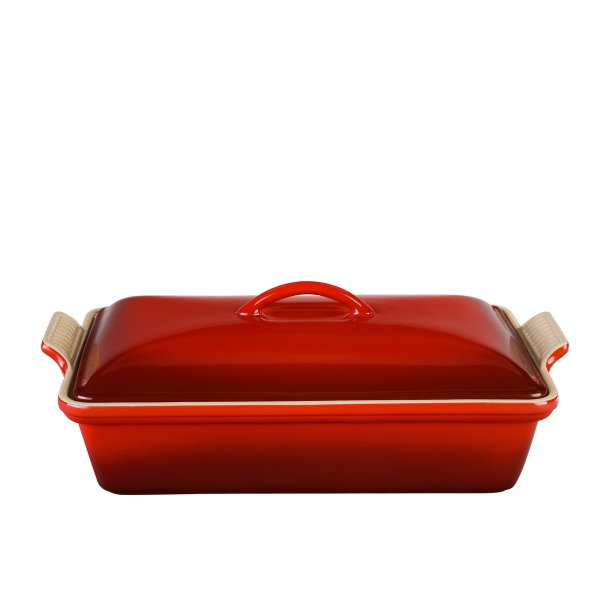 Le Creuset Heritage rectangular dish w/lid 2.9 Liter - 33 cm Red