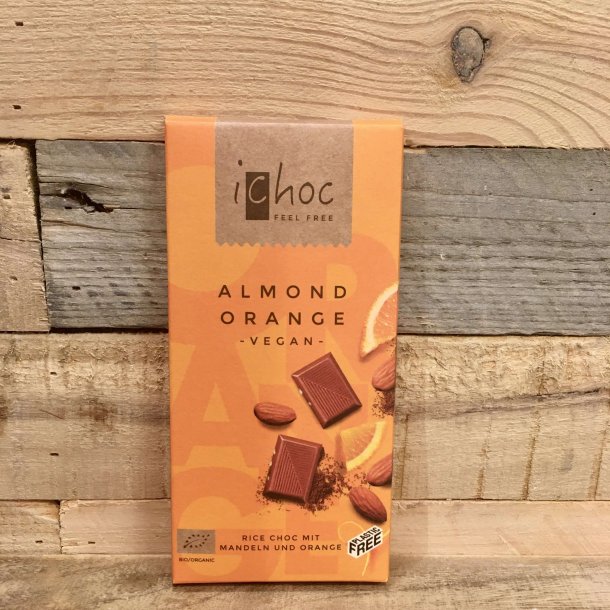 Ichoc - Almond Orange Vegansk / kologisk Chokolade (80 g)