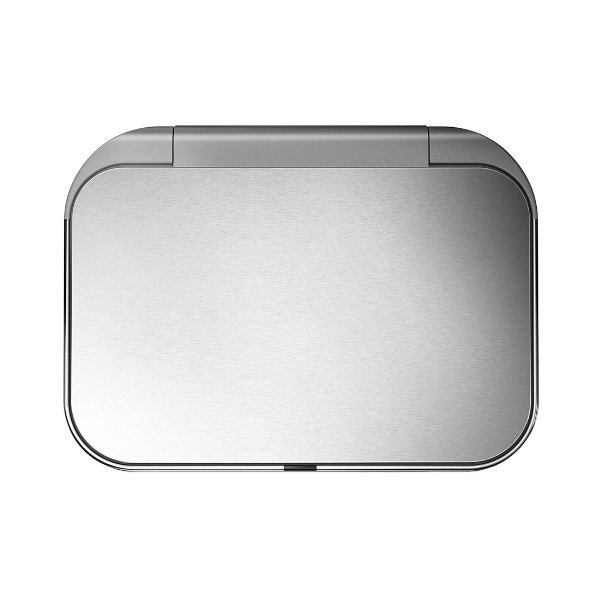 Simplehuman rektangul&auml;r sensormagasin med r&ouml;st- och r&ouml;relsekontrollanv&auml;ndning med str&ouml;madapter (ingr) eller 6 X AA-batterier (ingr inte) 58L, enkelrum, borstad rostfritt stl