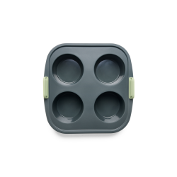 Lku Air Fryer Muffinsform, 4 huller - Grey