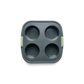 Lku Air Fryer Muffinsform, 4 huller - Grey