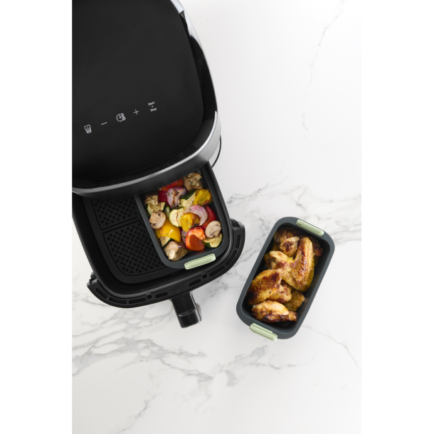 Lku Air Fryer Rektangulr Kurv - Grey