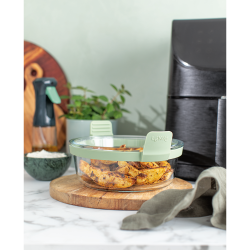 Lku Air Fryer Rund Glasform - Transparent