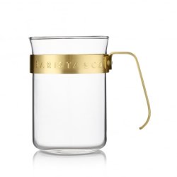 Barista &amp; Co Kaffekopper m/guldmetalring, st med 2 stk