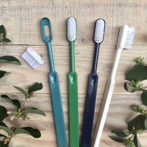 Caliquo - Tandbrste i Bioplast med Udskifteligt Hoved - Hvid - Soft