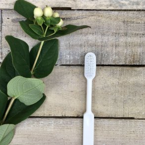 Caliquo - Tandb�rste i Bioplast med Udskifteligt Hoved - Hvid - Medium