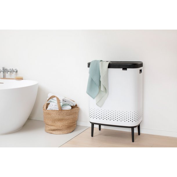 Brabantia BO Vasketjskurv 2 x 45 Liter Hvid