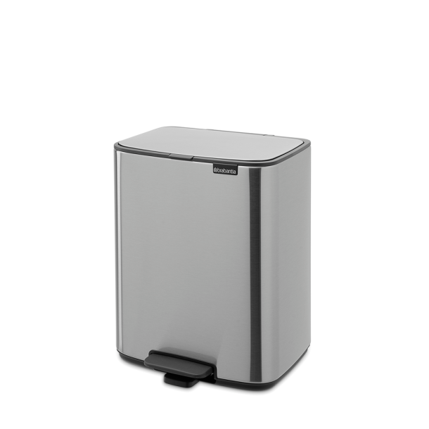Brabantia Bo pedalspand 12 ltr. - Matt Steel Fingerprint Proof