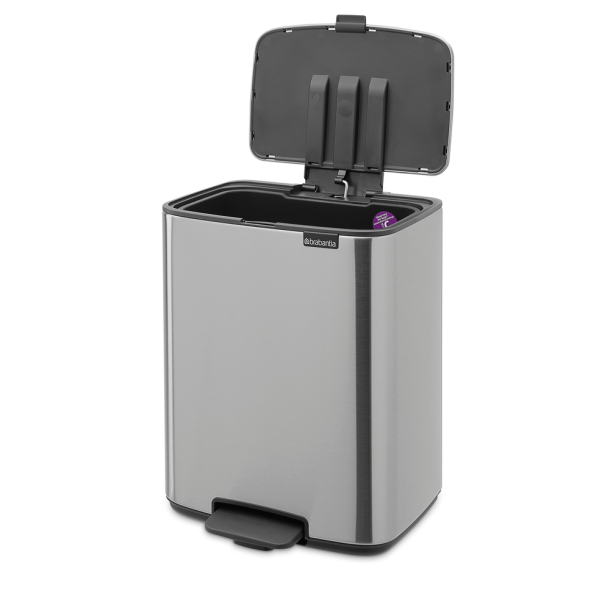 Brabantia Bo pedalspand 12 ltr. - Matt Steel Fingerprint Proof