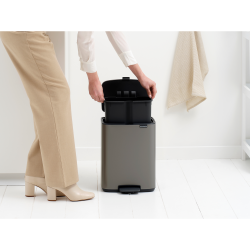 Brabantia Bo Pedalspand 12 liter - Soft Platinum