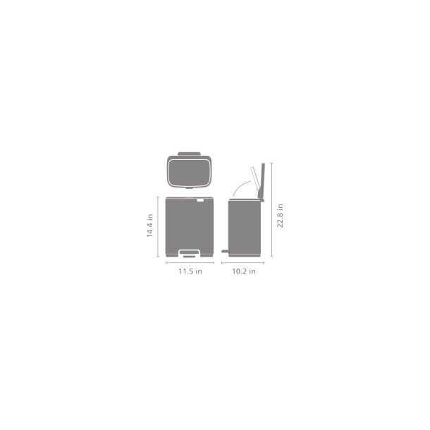 Brabantia Bo Pedalspand 12 liter - Soft Beige