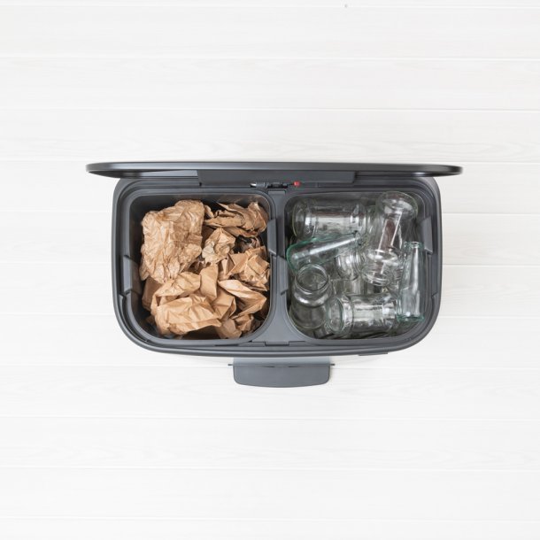 Brabantia Bo pedalspand m/2 inderspande a 30 ltr.  - Matt Black