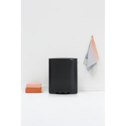 Brabantia Bo pedalspand m/2 inderspande a 30 ltr.  - Matt Black