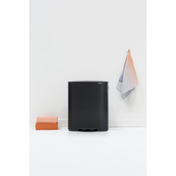 Brabantia Bo pedalspand m/2 inderspande a 30 ltr.  - Matt Black