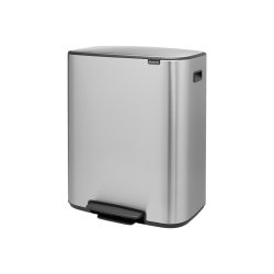 Brabantia Bo pedalspand m/2 inderspande a 30 ltr.  - Matt steel / FPP