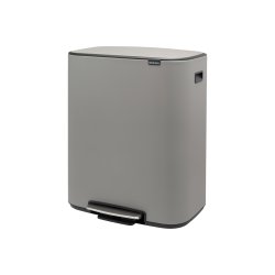 Brabantia Bo pedalspand m/2 inderspande a 30 ltr.  - Mineral Concrete Grey