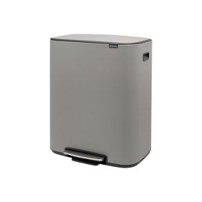 Brabantia Bo pedalspand m/2 inderspande a 30 ltr.  - Mineral Concrete Grey
