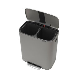 Brabantia Bo pedalspand m/2 inderspande a 30 ltr.  - Mineral Concrete Grey