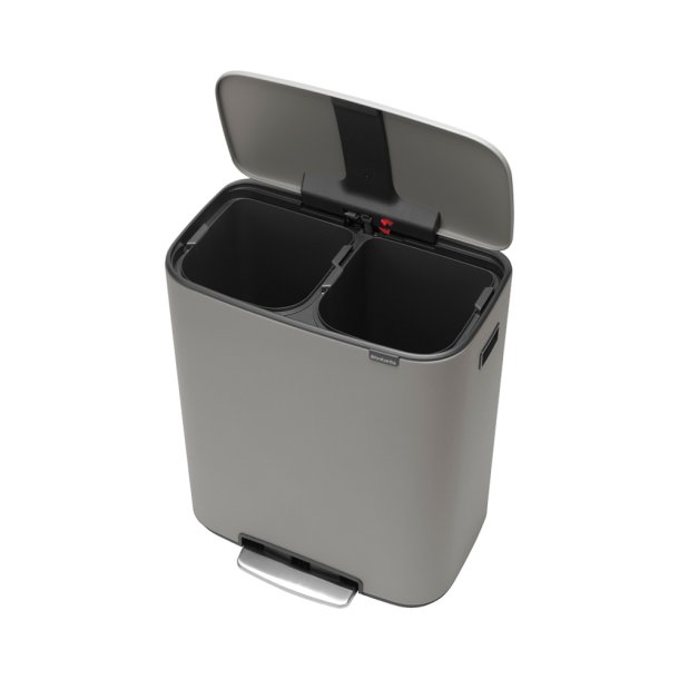 Brabantia Bo pedalspand m/2 inderspande a 30 ltr.  - Mineral Concrete Grey