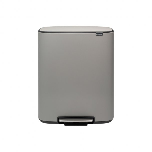 Brabantia Bo pedalspand m/2 inderspande a 30 ltr.  - Mineral Concrete Grey