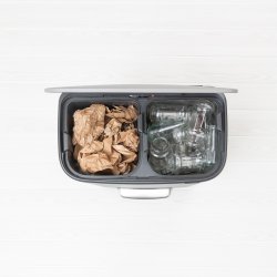 Brabantia Bo pedalspand m/2 inderspande a 30 ltr.  - Mineral Concrete Grey