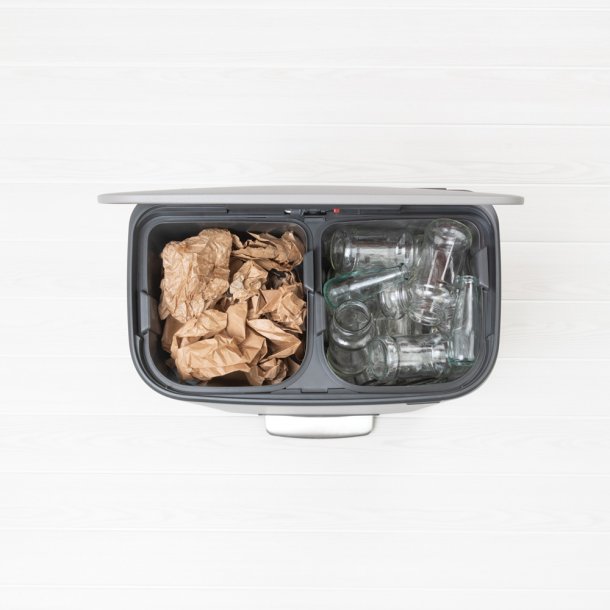 Brabantia Bo pedalspand m/2 inderspande a 30 ltr.  - Mineral Concrete Grey