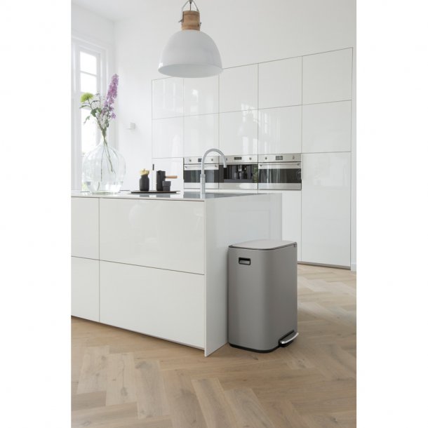 Brabantia Bo pedalspand m/2 inderspande a 30 ltr.  - Mineral Concrete Grey