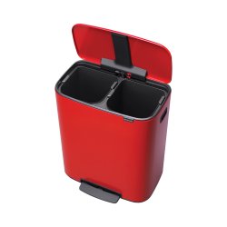 Brabantia Bo pedalspand m/2 inderspande a 30 ltr.  - Passion Red