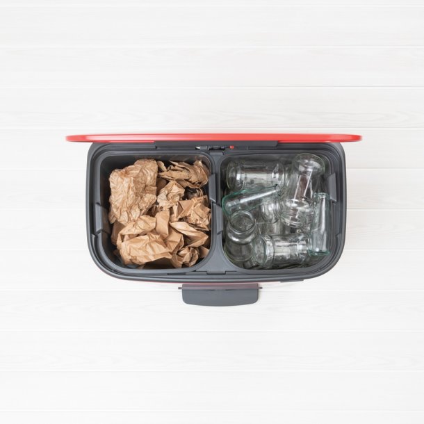 Brabantia Bo pedalspand m/2 inderspande a 30 ltr.  - Passion Red