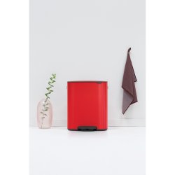 Brabantia Bo pedalspand m/2 inderspande a 30 ltr.  - Passion Red