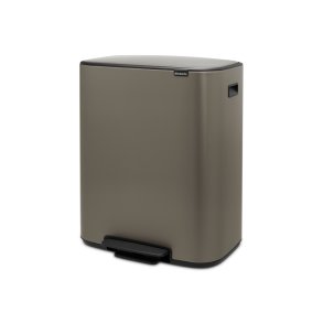 Brabantia Bo pedalspand m/2 inderspande a 30 ltr.  - Platinum