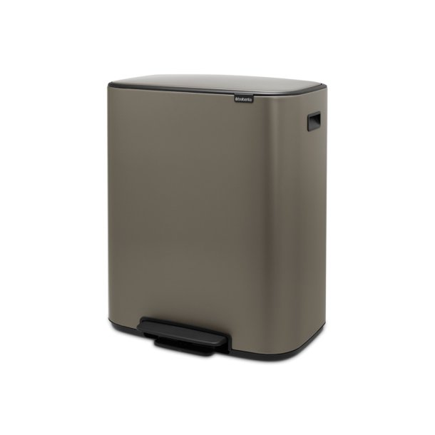 Brabantia Bo pedalspand m/2 inderspande a 30 ltr.  - Platinum