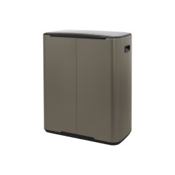 Brabantia Bo pedalspand m/2 inderspande a 30 ltr.  - Platinum