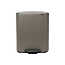 Brabantia Bo pedalspand m/2 inderspande a 30 ltr.  - Platinum