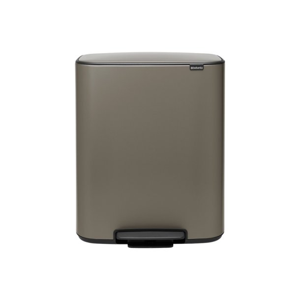 Brabantia Bo pedalspand m/2 inderspande a 30 ltr.  - Platinum