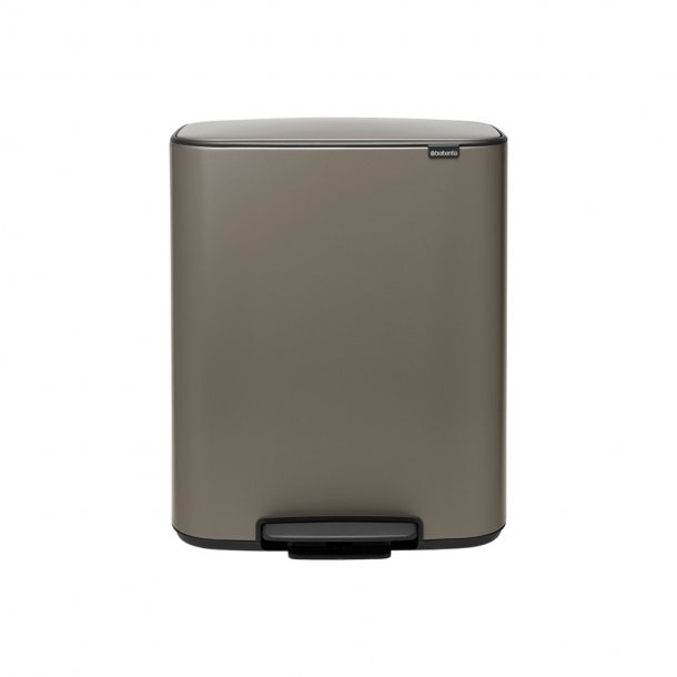 Brabantia Bo pedalspand m/2 inderspande a 30 ltr.  - Platinum