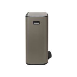 Brabantia Bo pedalspand m/2 inderspande a 30 ltr.  - Platinum