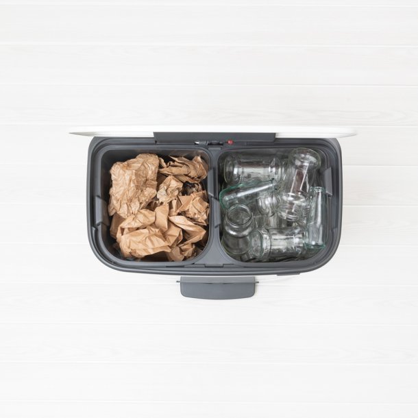 Brabantia Bo pedalspand m/2 inderspande a 30 ltr.  - White