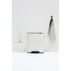 Brabantia Bo pedalspand m/2 inderspande a 30 ltr.  - White