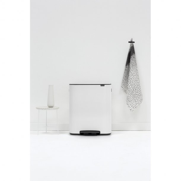 Brabantia Bo pedalspand m/2 inderspande a 30 ltr.  - White