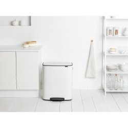 Brabantia Bo pedalspand m/2 inderspande a 30 ltr.  - White